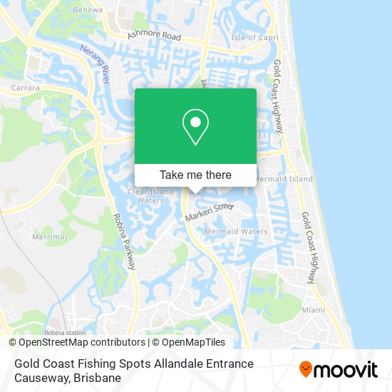 Gold Coast Fishing Spots Allandale Entrance Causeway map