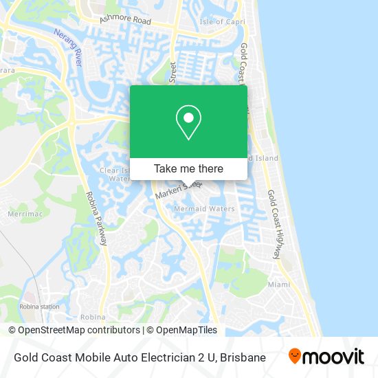 Mapa Gold Coast Mobile Auto Electrician 2 U