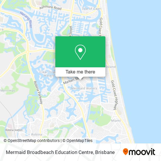 Mapa Mermaid Broadbeach Education Centre