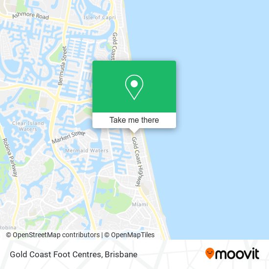 Gold Coast Foot Centres map