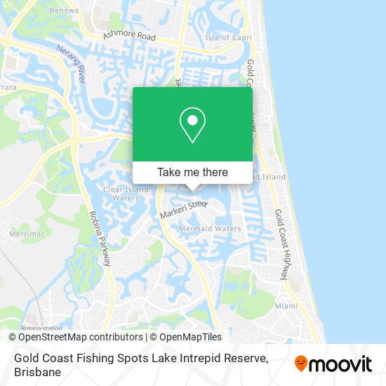 Mapa Gold Coast Fishing Spots Lake Intrepid Reserve