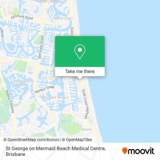 St George on Mermaid Beach Medical Centre map