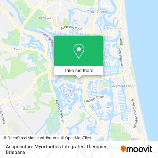 Acupuncture Myorthotics Integrated Therapies map