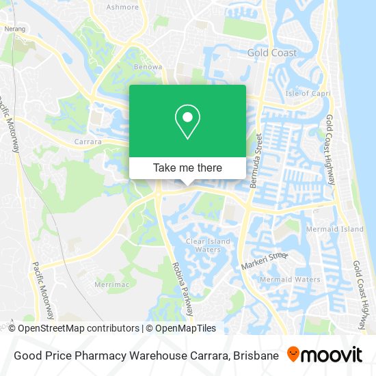 Mapa Good Price Pharmacy Warehouse Carrara