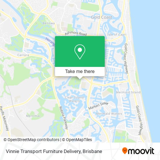 Mapa Vinnie Transport Furniture Delivery