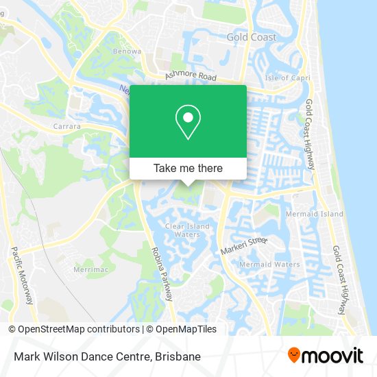 Mark Wilson Dance Centre map