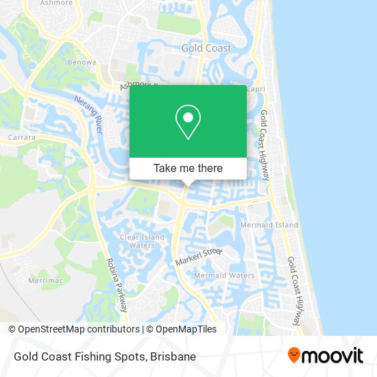 Mapa Gold Coast Fishing Spots