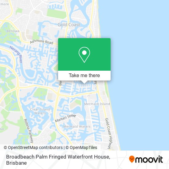 Broadbeach Palm Fringed Waterfront House map