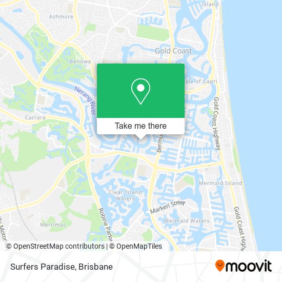 Mapa Surfers Paradise