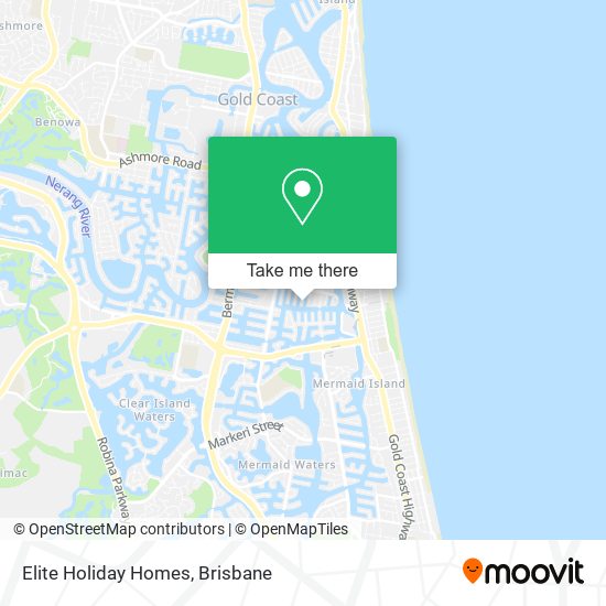 Elite Holiday Homes map