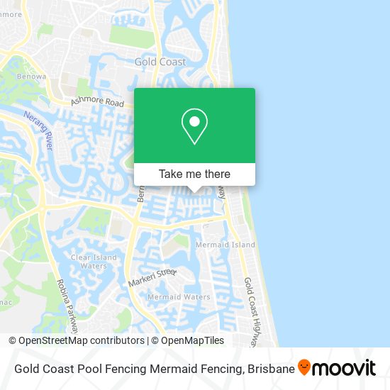 Mapa Gold Coast Pool Fencing Mermaid Fencing