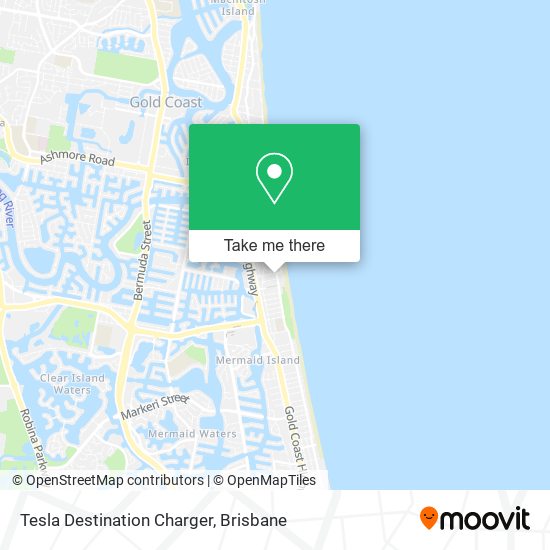 Tesla Destination Charger map