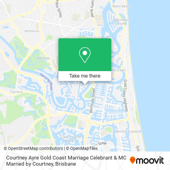 Courtney Ayre Gold Coast Marriage Celebrant & MC Married by Courtney map