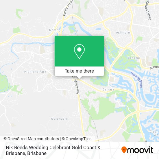 Nik Reeds Wedding Celebrant Gold Coast & Brisbane map