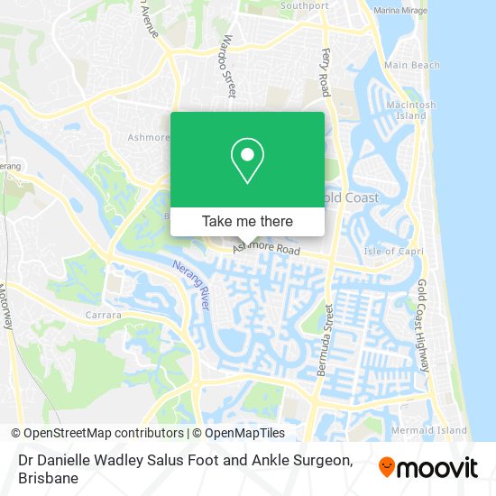 Dr Danielle Wadley Salus Foot and Ankle Surgeon map