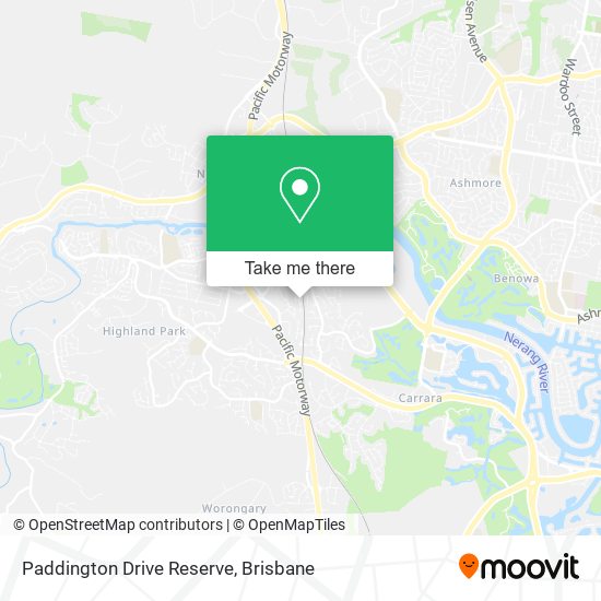 Paddington Drive Reserve map