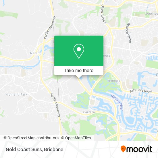 Gold Coast Suns map