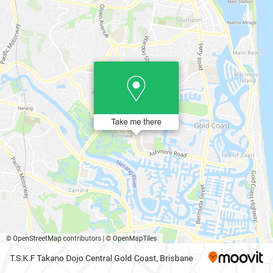 Mapa T.S.K.F Takano Dojo Central Gold Coast