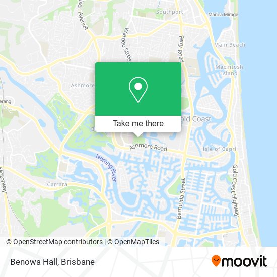 Benowa Hall map