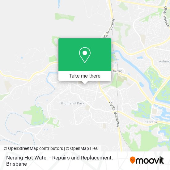 Nerang Hot Water - Repairs and Replacement map