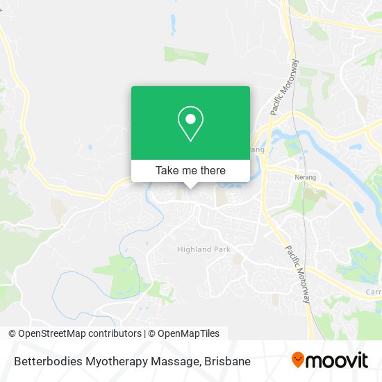 Betterbodies Myotherapy Massage map