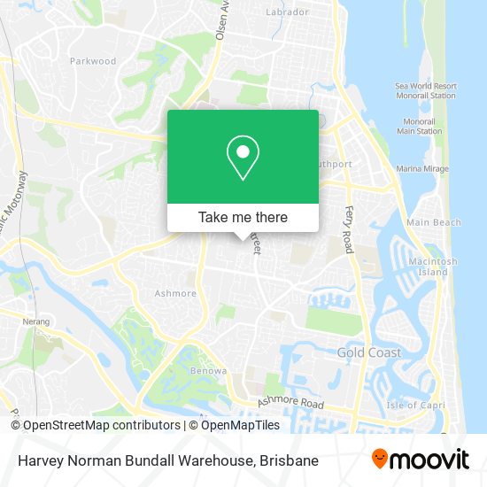 Harvey Norman Bundall Warehouse map