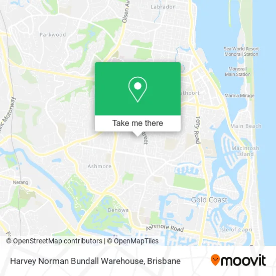 Harvey Norman Bundall Warehouse map