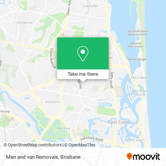 Man and van Removals map