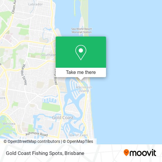 Gold Coast Fishing Spots map