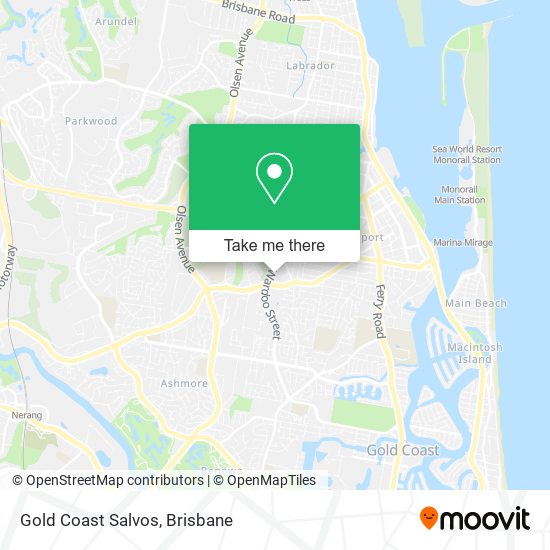 Gold Coast Salvos map