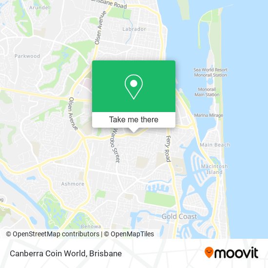 Canberra Coin World map