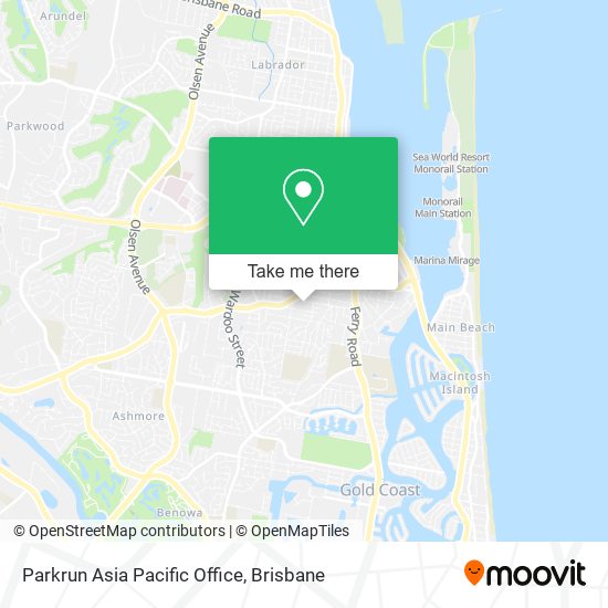 Parkrun Asia Pacific Office map
