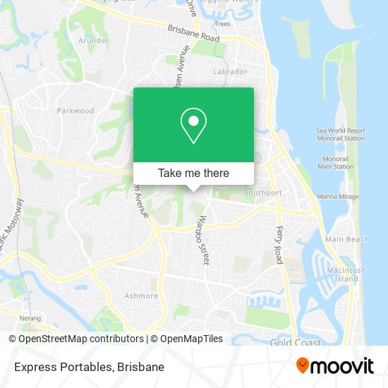 Express Portables map