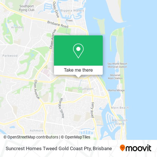 Suncrest Homes Tweed Gold Coast Pty map