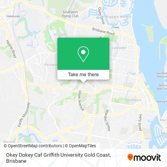Okey Dokey Caf Griffith University Gold Coast map