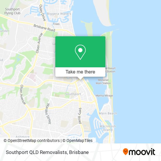 Mapa Southport QLD Removalists