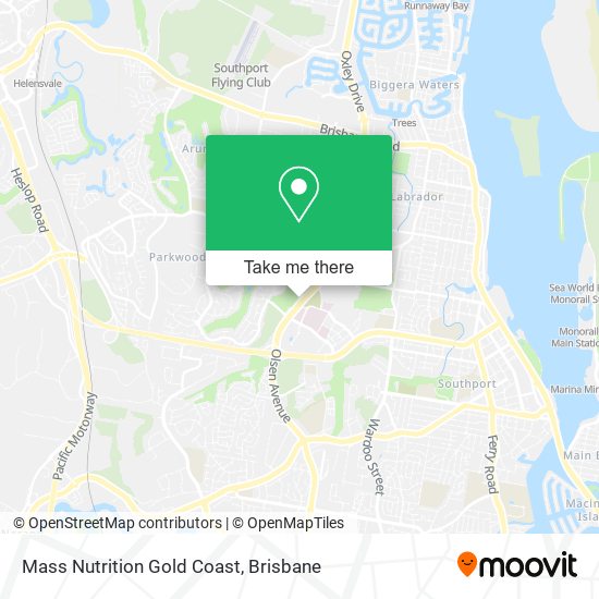 Mass Nutrition Gold Coast map