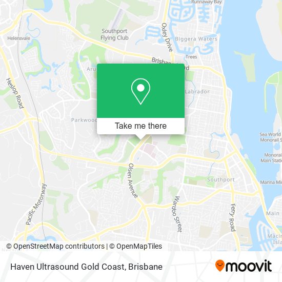 Haven Ultrasound Gold Coast map