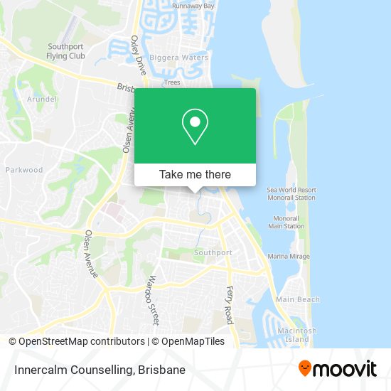 Innercalm Counselling map