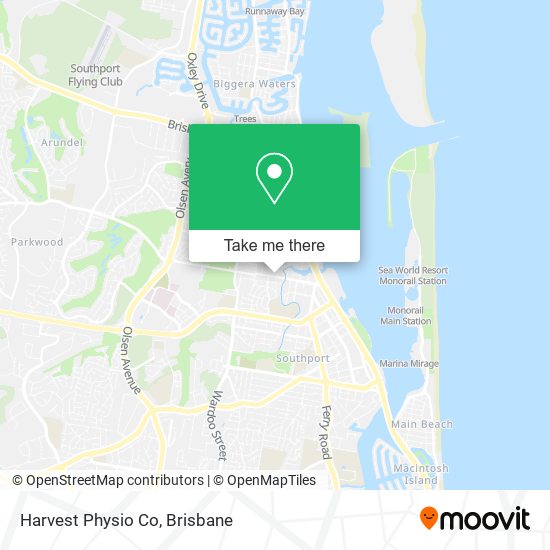 Harvest Physio Co map