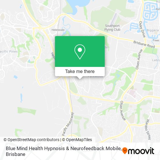Blue Mind Health Hypnosis & Neurofeedback Mobile map