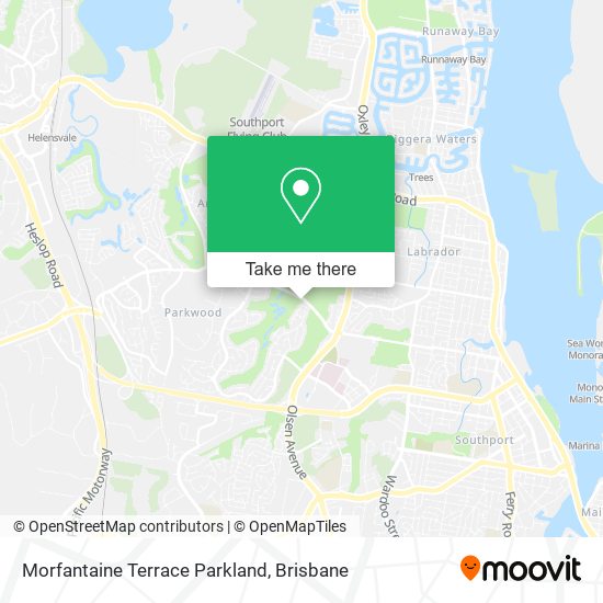 Morfantaine Terrace Parkland map
