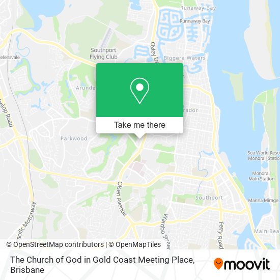 The Church of God in Gold Coast Meeting Place map