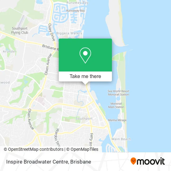 Inspire Broadwater Centre map