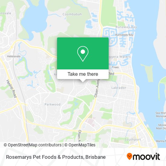 Rosemarys Pet Foods & Products map