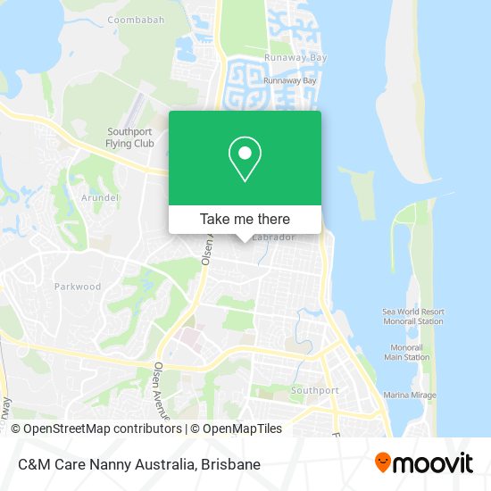 C&M Care Nanny Australia map
