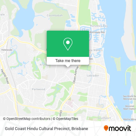 Gold Coast Hindu Cultural Precinct map