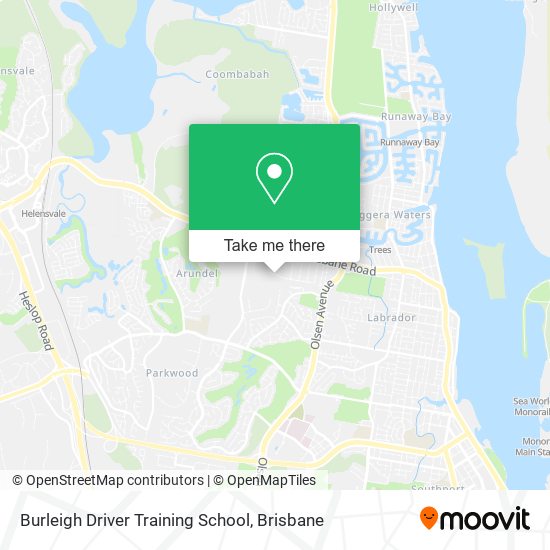 Burleigh Driver Training School map