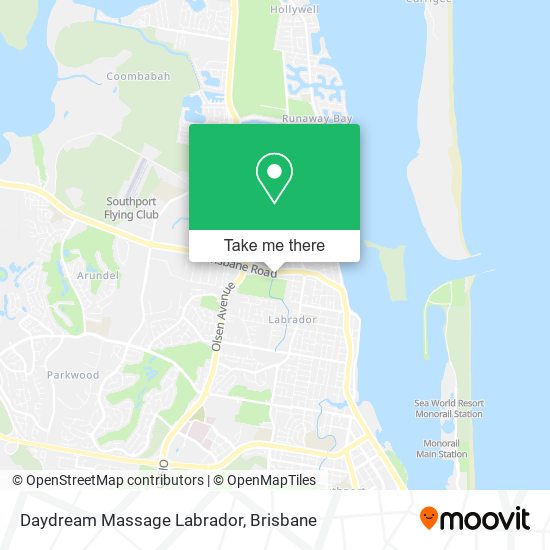 Daydream Massage Labrador map