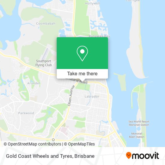 Gold Coast Wheels and Tyres map